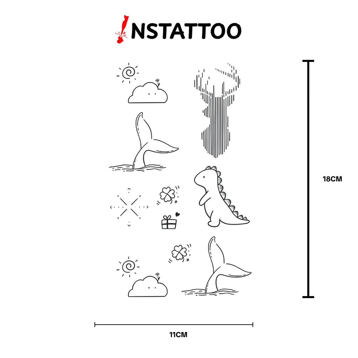 (9 Tattoo) Sweet Package 2 - Semi-Permanent Tattoo