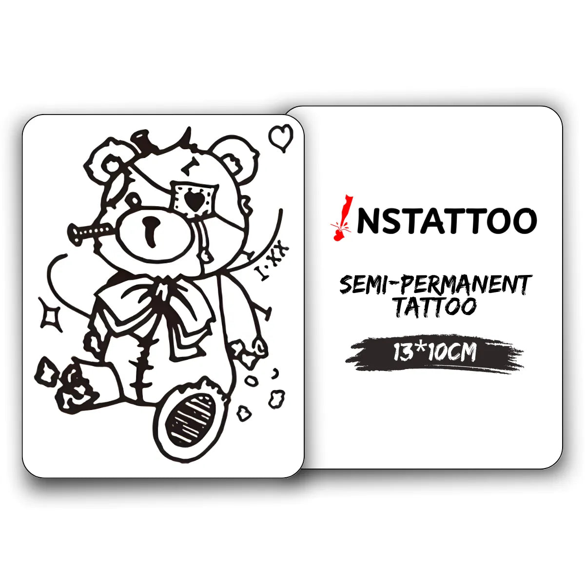 Tired Teddy - Semi-Permanent Tattoo