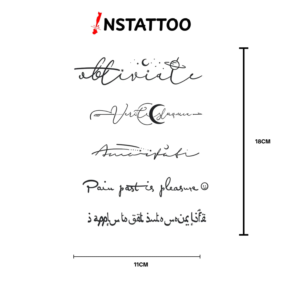 (5 Tattoo) U N I Q U E - Paket - Semi-Permanent Tattoo